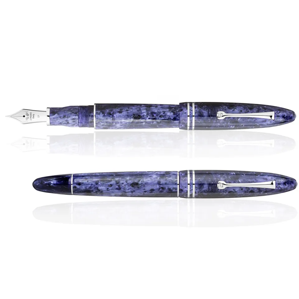 leonardo-officina-italiana-furore-grande-viola-stilografica-a-stantuffo-con-penn image 1