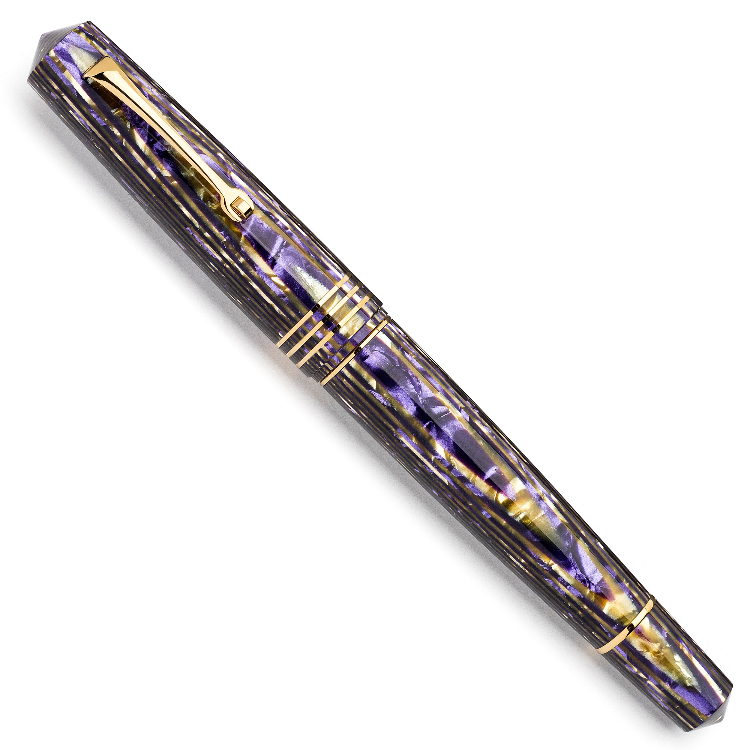 leonardo-officina-italiana-momento-zero-grande-leonarco-gold-amethyst-celluloide image 2