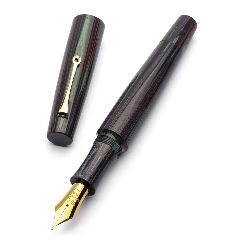 leonardo-officina-italiana-essenza-ebonite-etna-stilografica-a-pistone-pennino-a image 1