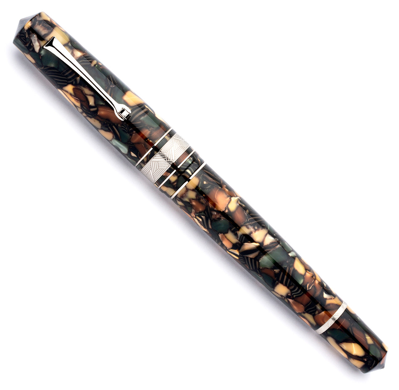 leonardo-officina-italiana-momento-zero-grande-marmo-verde-acetato-cellulosa-pen image 2