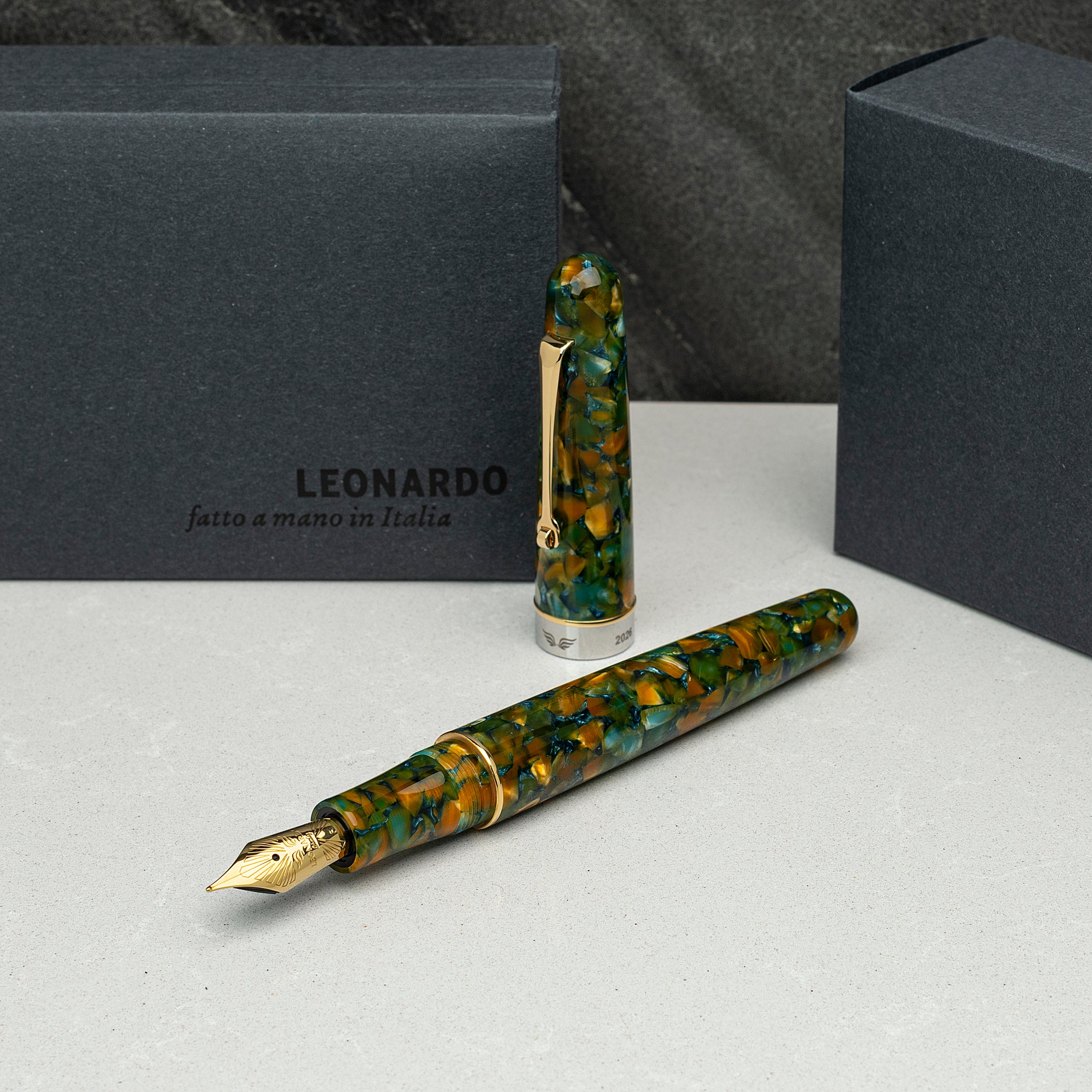 leonardo-officina-italiana-virtuosa-girasole-stilografica-pennino-acciaio-uso-qu image 5