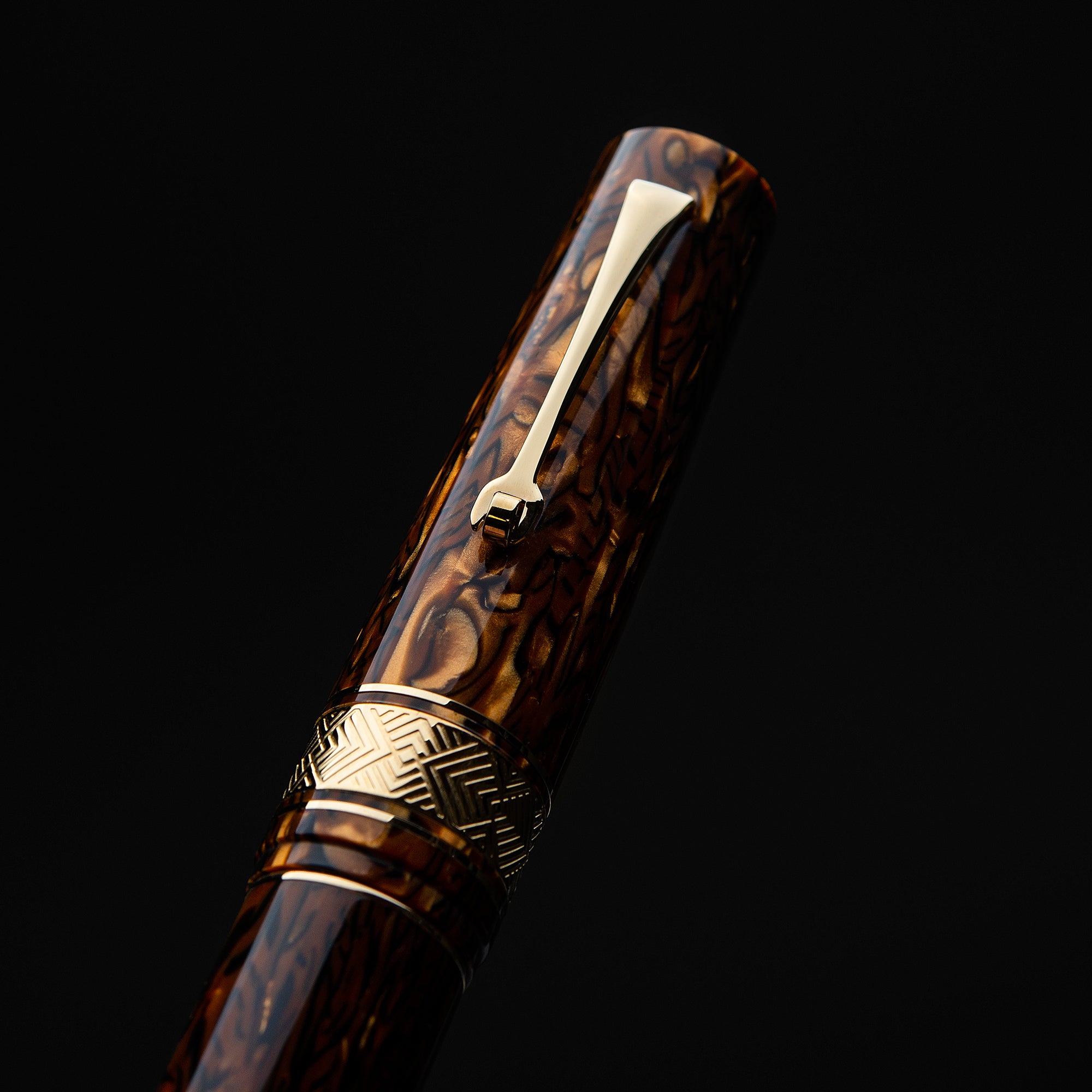 leonardo-officina-italiana-momento-zero-grande-stilografica-celluloide-marrone-p image 3