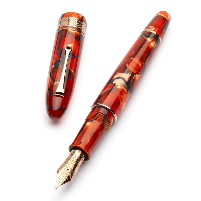 leonardo-officina-italiana-cigar-marmo-rosso-celluloid-stilografica-le-1-1-finit image 1