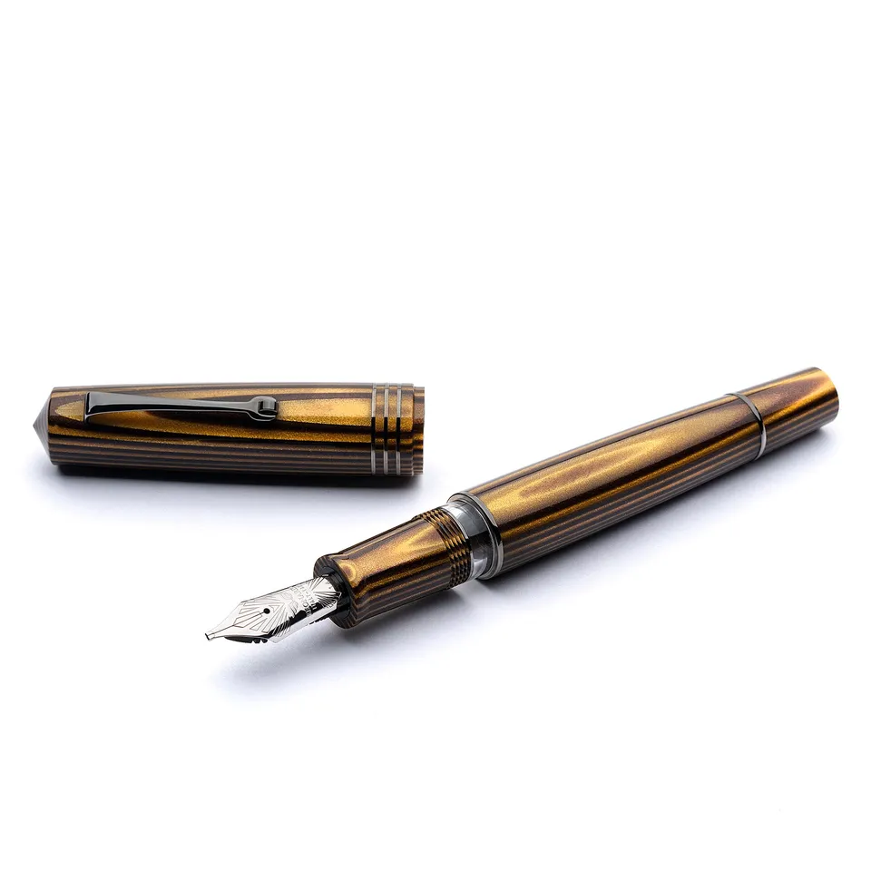 leonardo-officina-italiana-momento-zero-grande-2-0-arco-marrone-oro-stilografica image 1