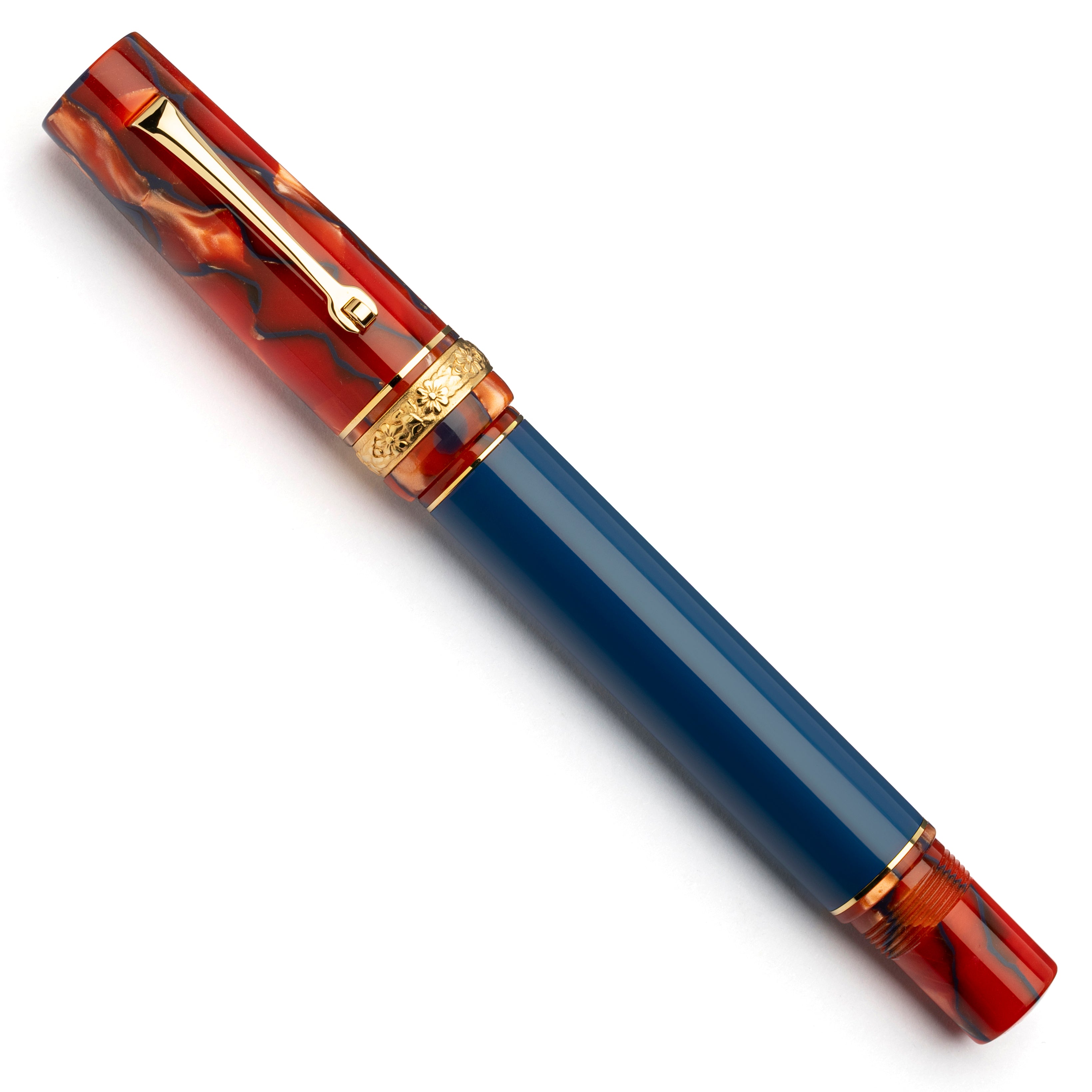 leonardo-officina-italiana-momento-zero-marmo-venato-rosso-penna-stilografica-in image 2