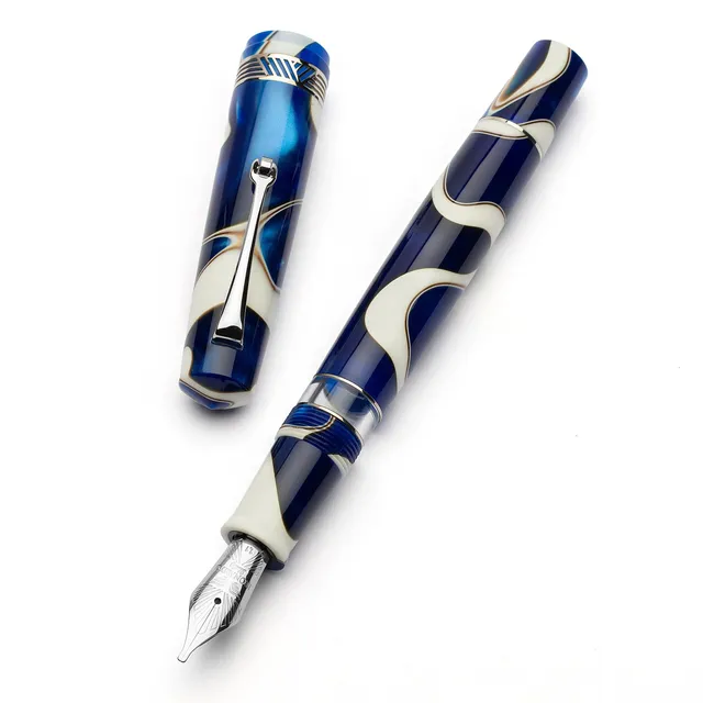 leonardo-officina-italiana-momento-magico-penna-stilografica-onda-blu-con-pennin image 1