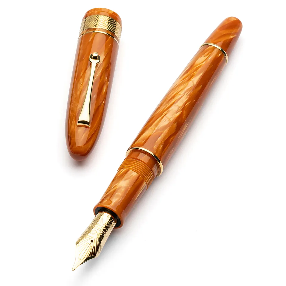 leonardo-officina-italiana-cigar-caramel-penna-stilografica-in-celluloide-edizio image 1