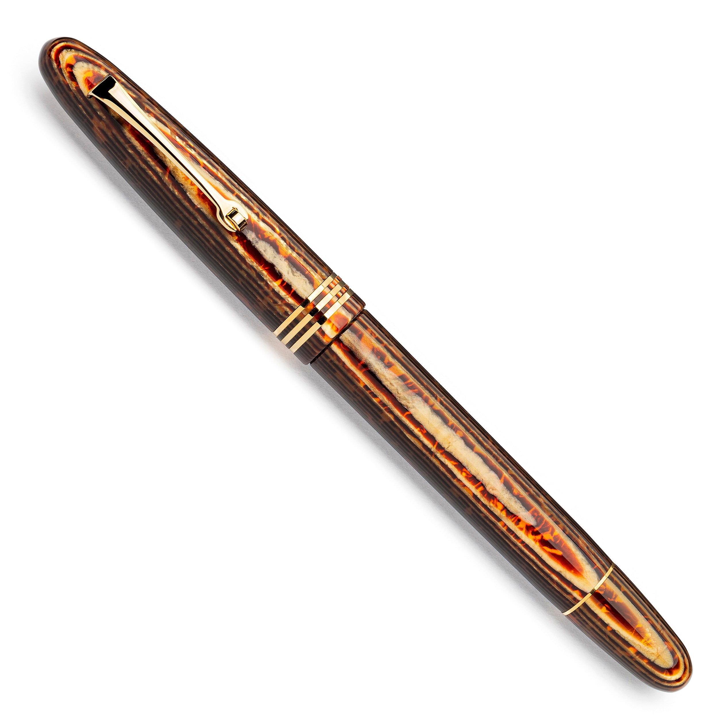 leonardo-officina-italiana-ogiva-originale-arco-bronzo-stilografica-celluloide-p image 2