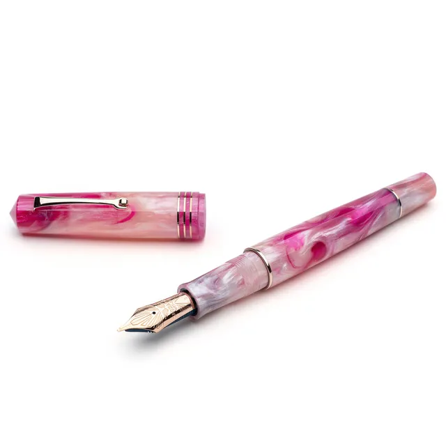 leonardo-officina-italiana-momento-zero-grande-rosa-candela-oro-rosa-stilografic image 1