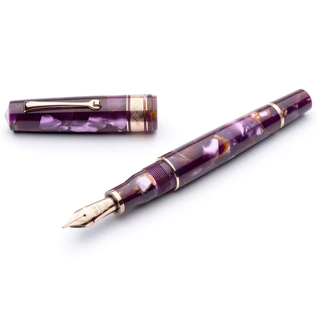 leonardo-officina-italiana-momento-zero-grande-celluloide-marmorizzato-viola-sti image 1
