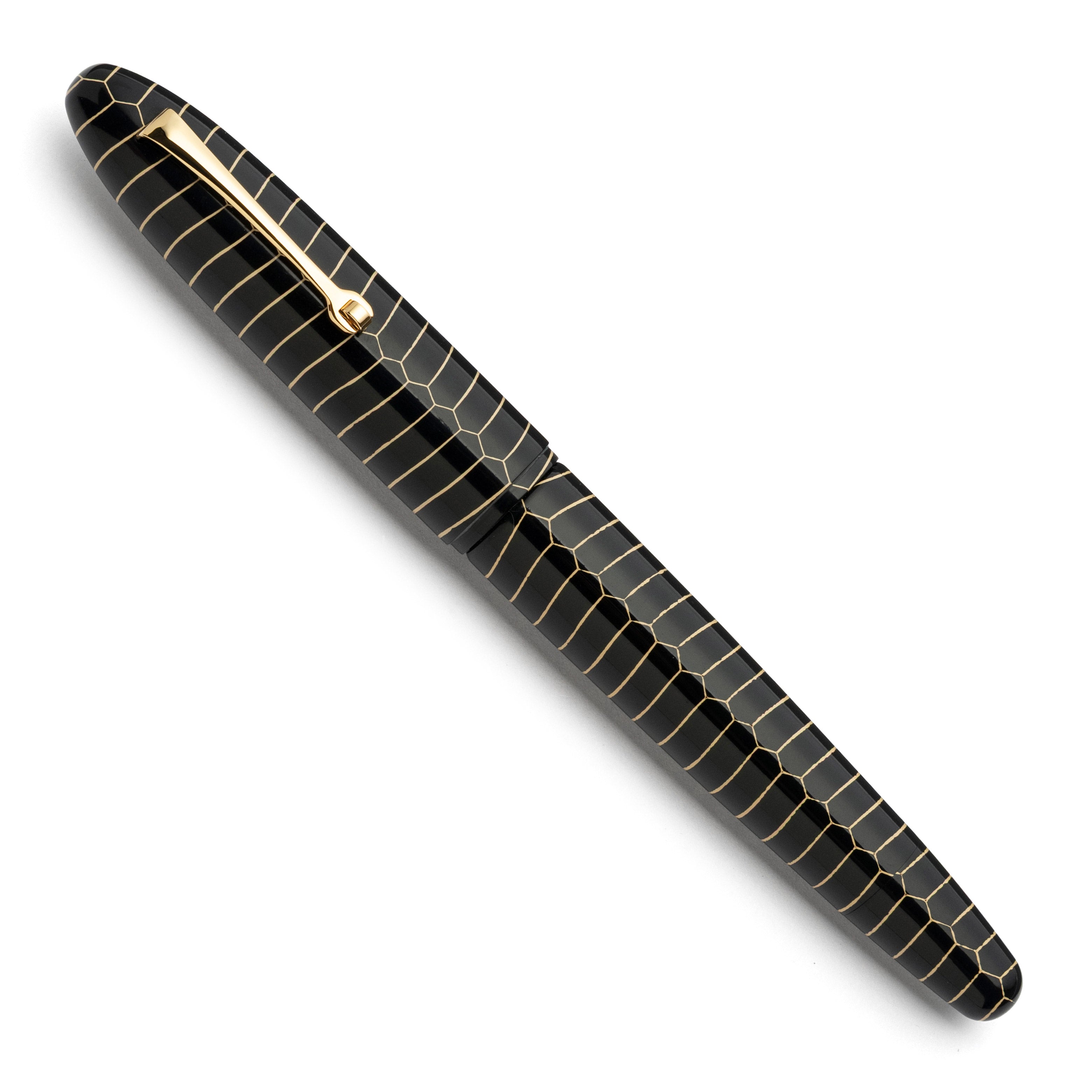 leonardo-officina-italiana-cigar-ebanite-skeleton-oro-nero-penna-stilografica-ac image 2
