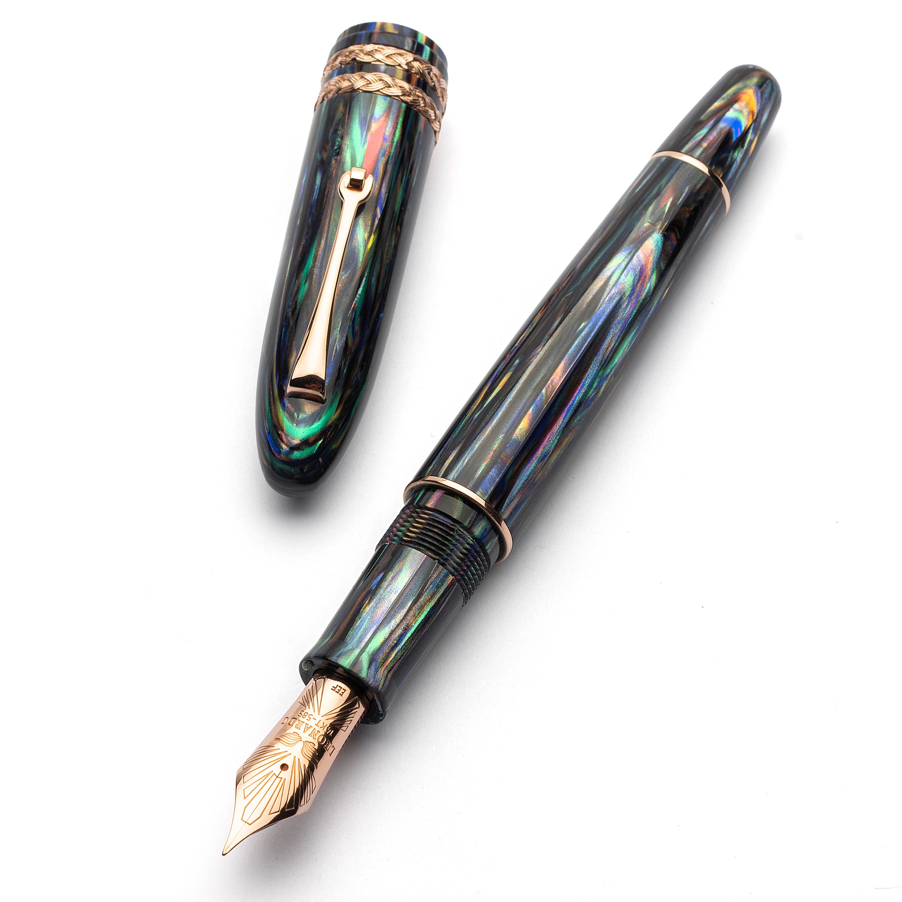 leonardo-officina-italiana-leonarco-cigar-shell-mother-pearl-penna-stilografica- image 2