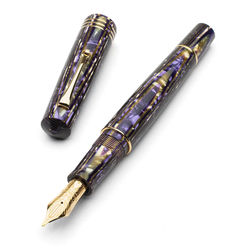 leonardo-officina-italiana-momento-zero-grande-leonarco-gold-amethyst-celluloide image 1