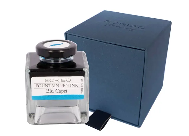 scribo-fountain-pen-ink-blu-capri-inchiostro-stilografica-90-ml image 1