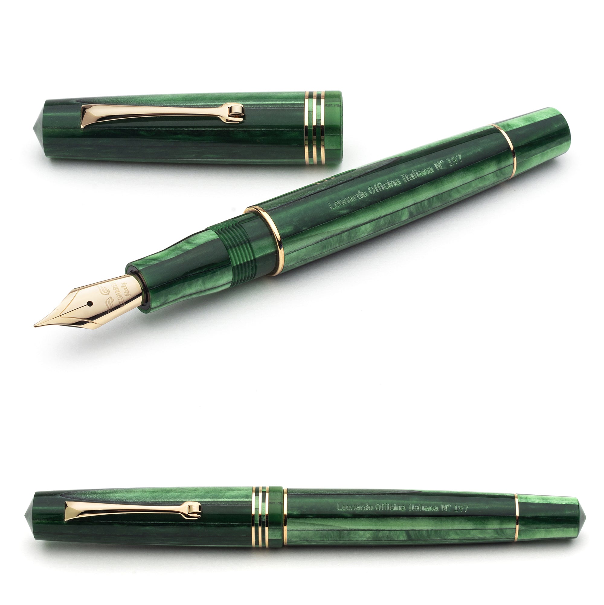 leonardo-officina-italiana-momento-zero-green-alga-stilografica-pennino-acciaio image 1