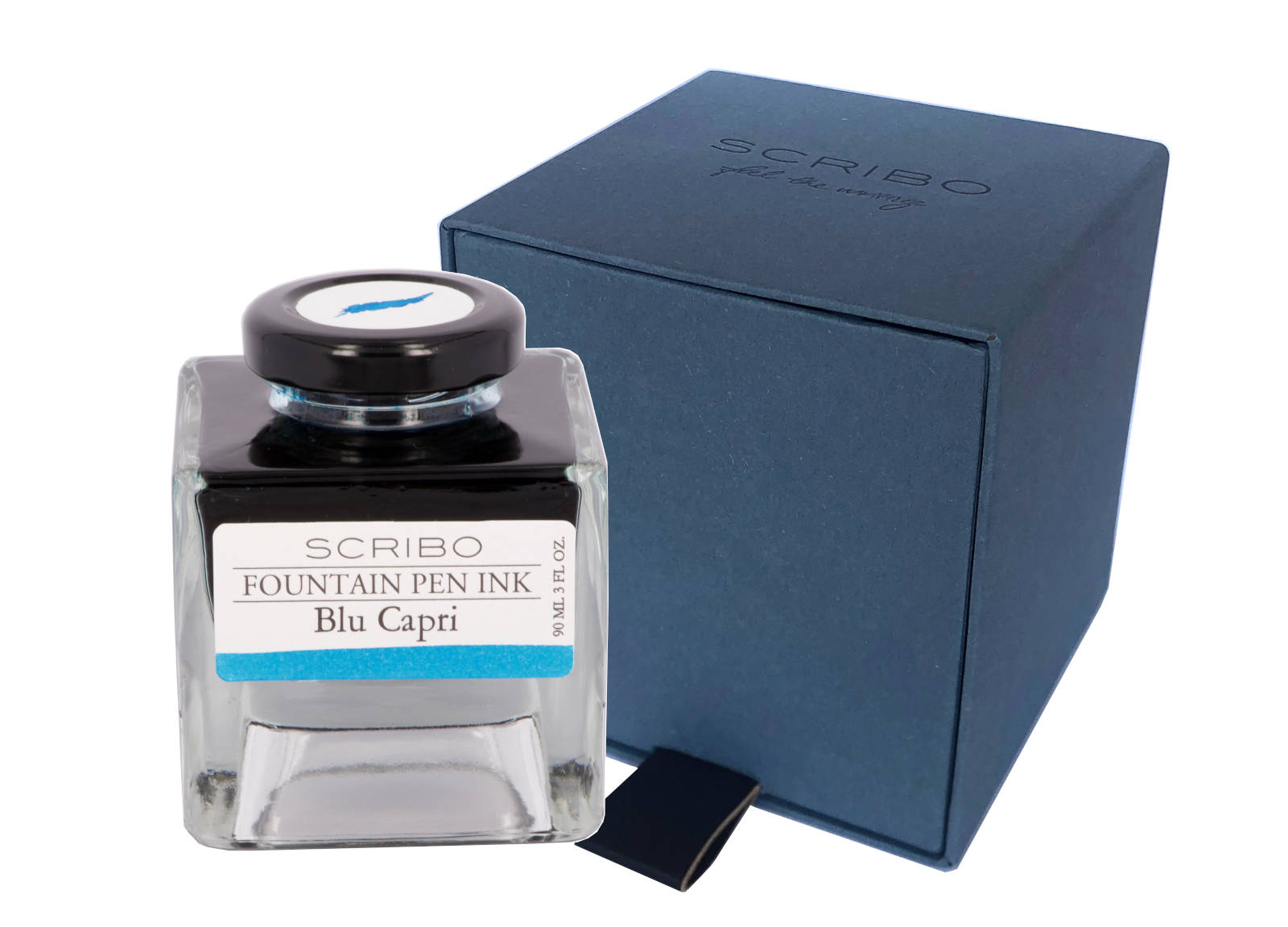 scribo-fountain-pen-ink-blu-capri-inchiostro-stilografica-90-ml image 1