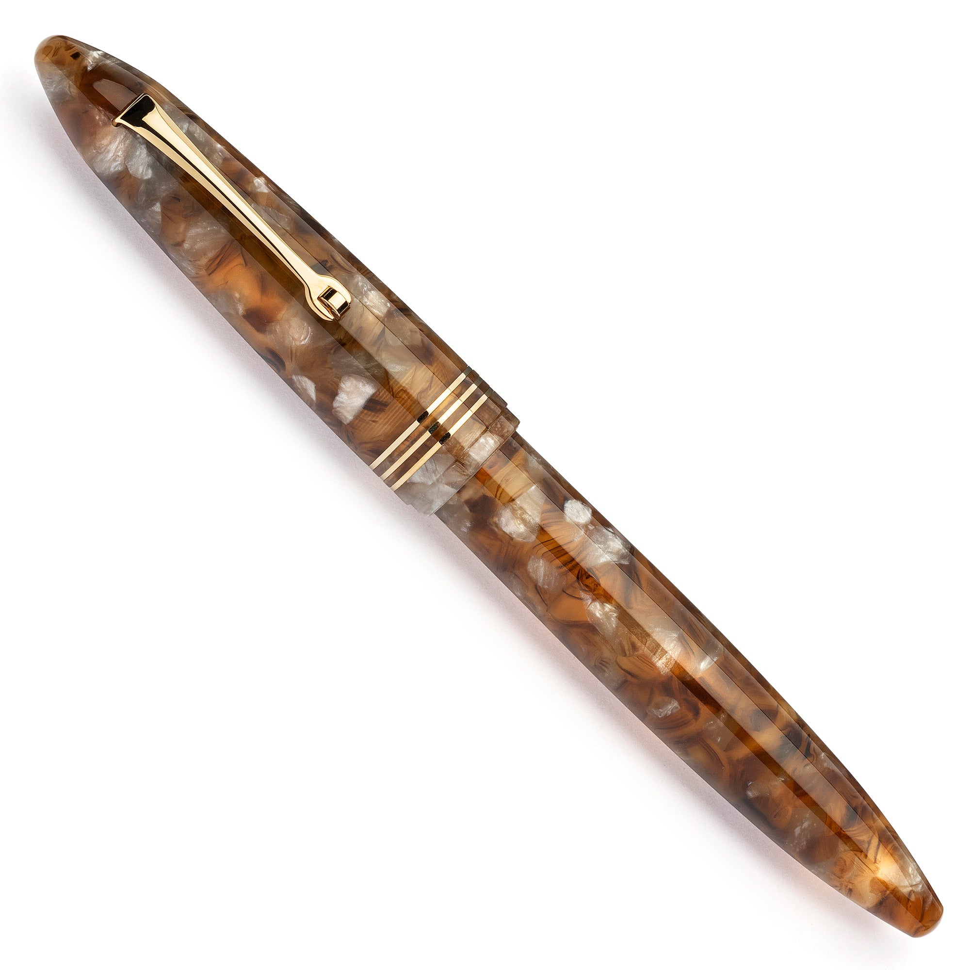 leonardo-officina-italiana-furore-ambra-penna-stilografica-pennino-oro-14kt image 3