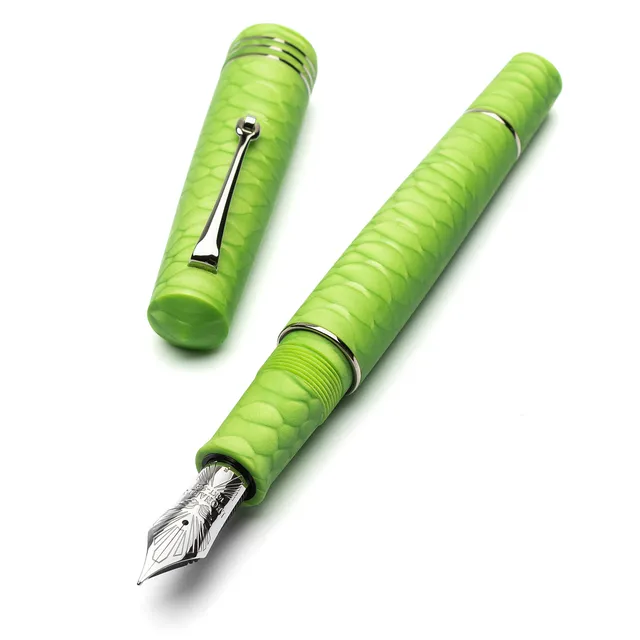 leonardo-officina-italiana-momento-zero-grande-juma-pelle-di-drago-verde-stilogr image 1