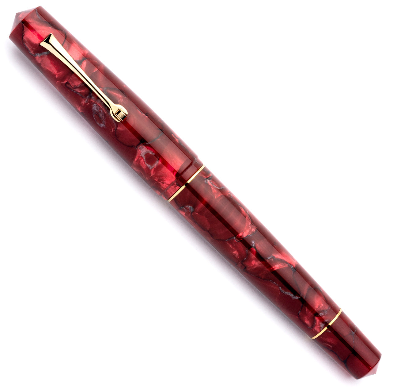 leonardo-officina-italiana-momento-zero-celluloide-marmorizzato-rosso-stilografi image 2