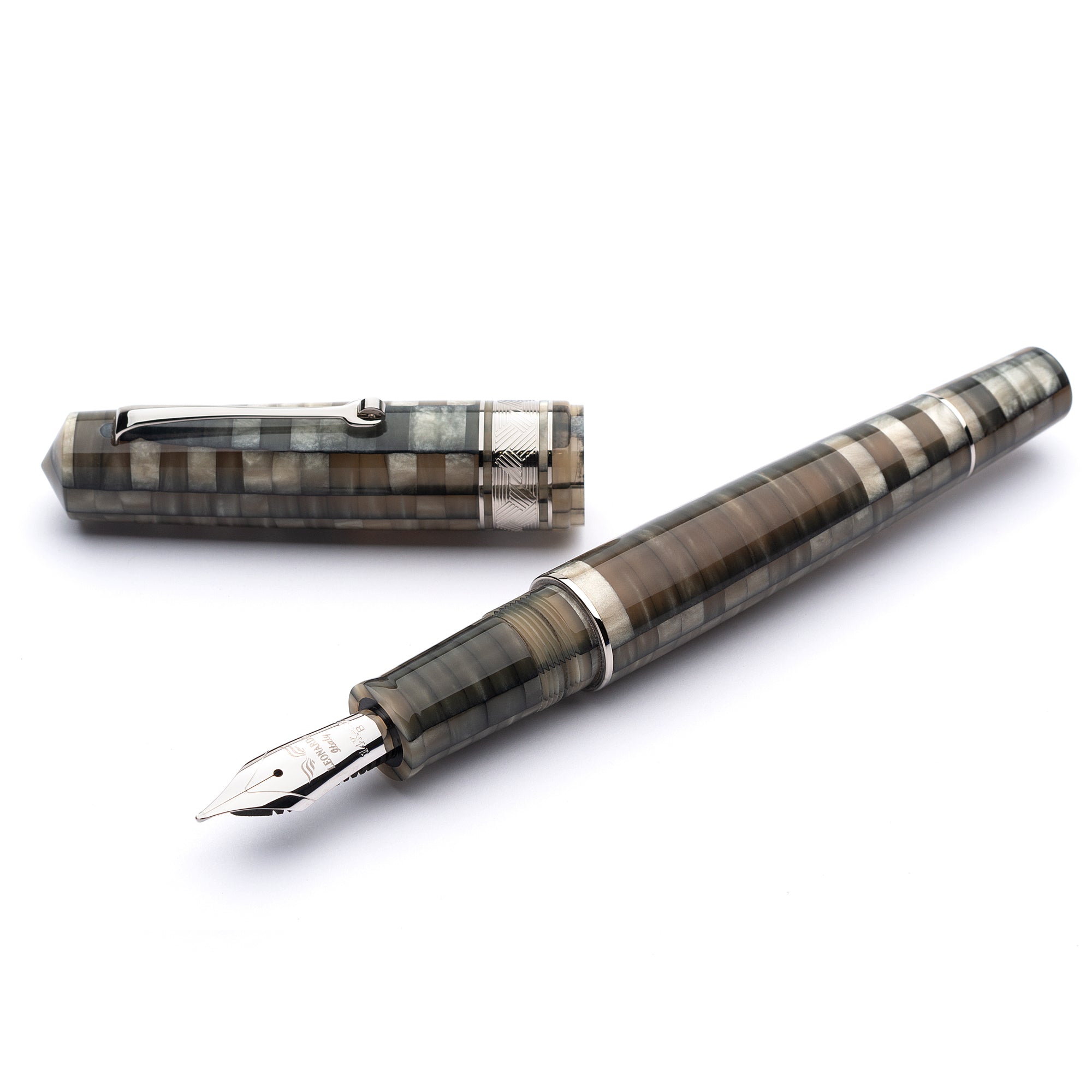 leonardo-mzg-mosaico-sand-penna-stilografica-pennino-oro-14kt image 2