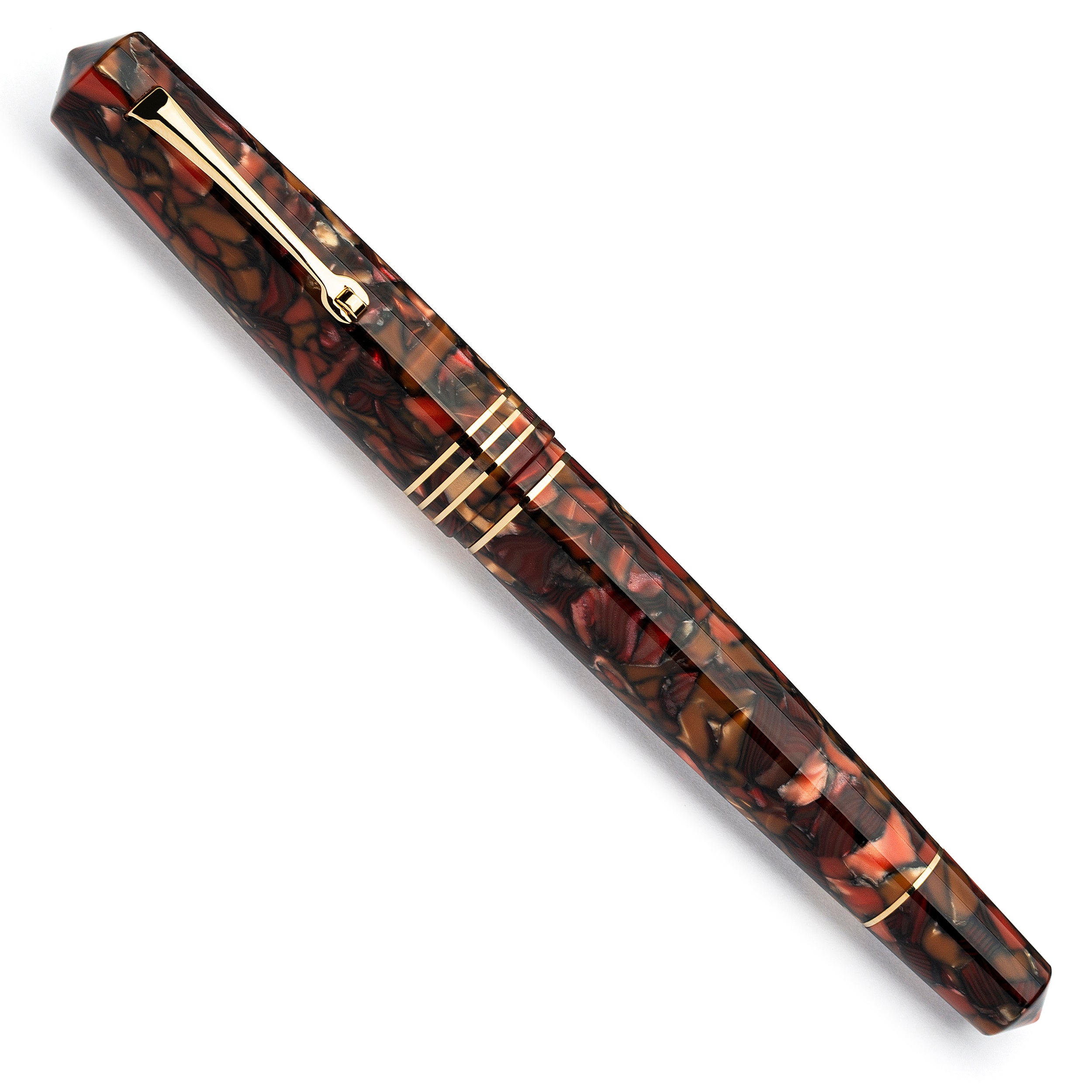 leonardo-officina-italiana-momento-zero-grande-marmo-rosso-celluloide-stilografi image 2