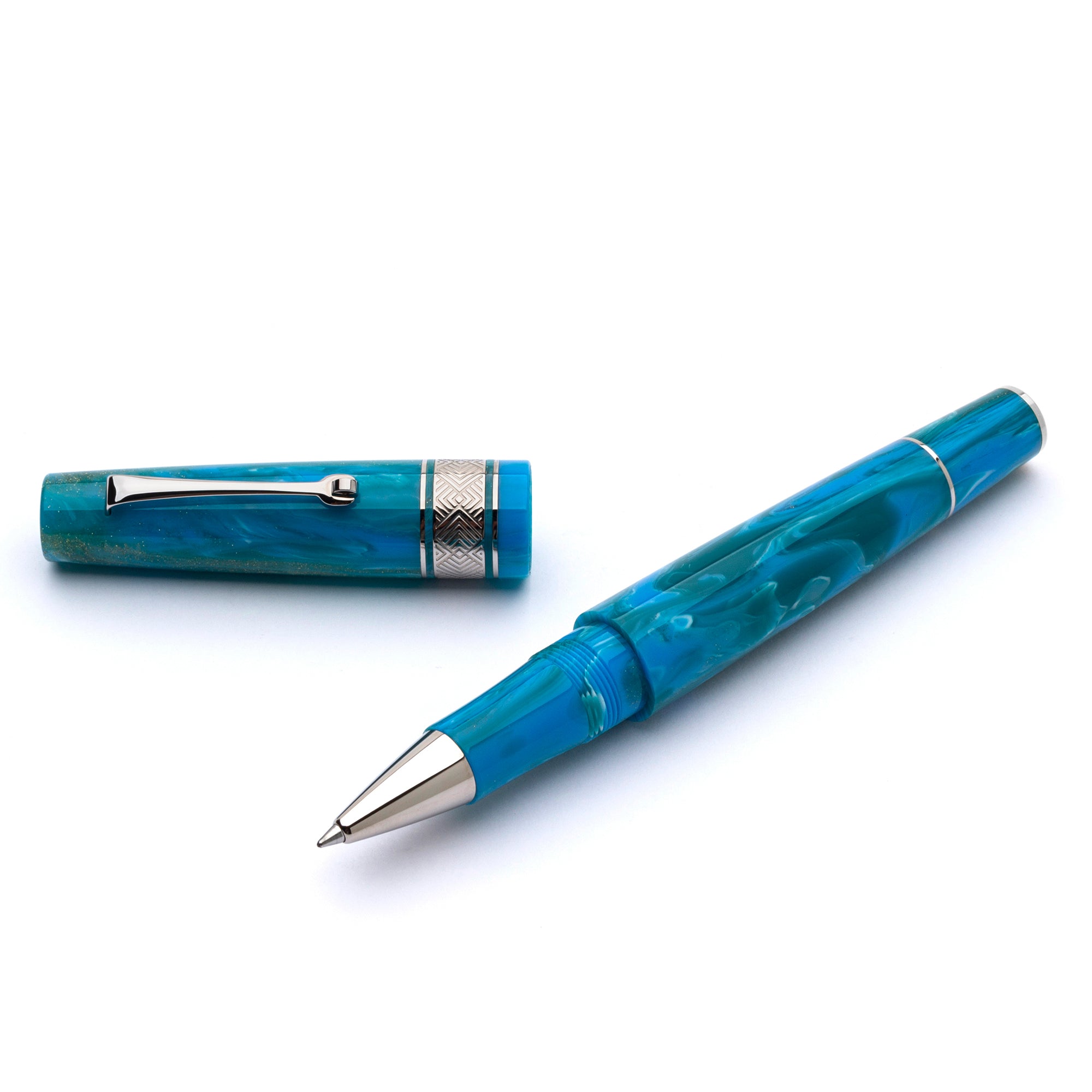 leonardo-officina-italiana-momento-zero-star-light-blue-argento-penna-stilografi image 2