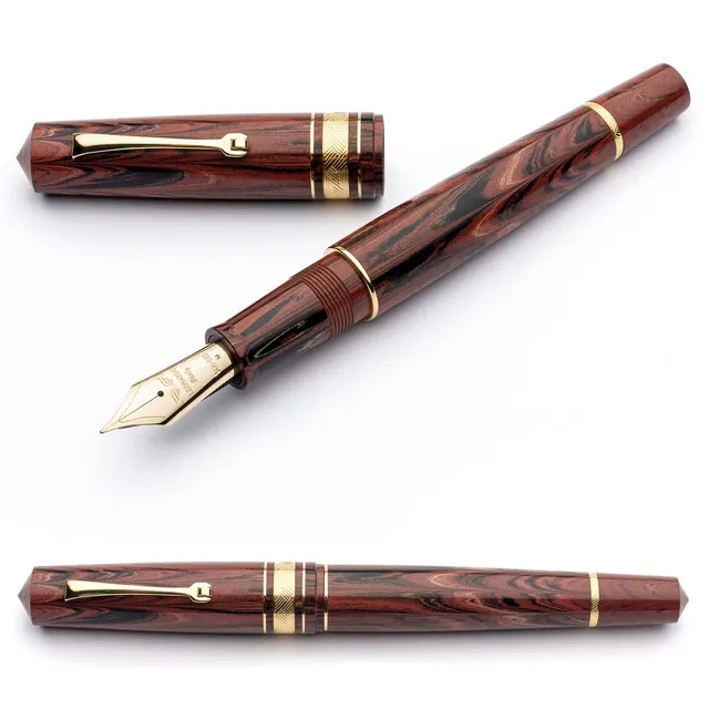 leonardo-officina-italiana-audace-pompei-stilografica-ebanite-pennino-oro-monste image 1