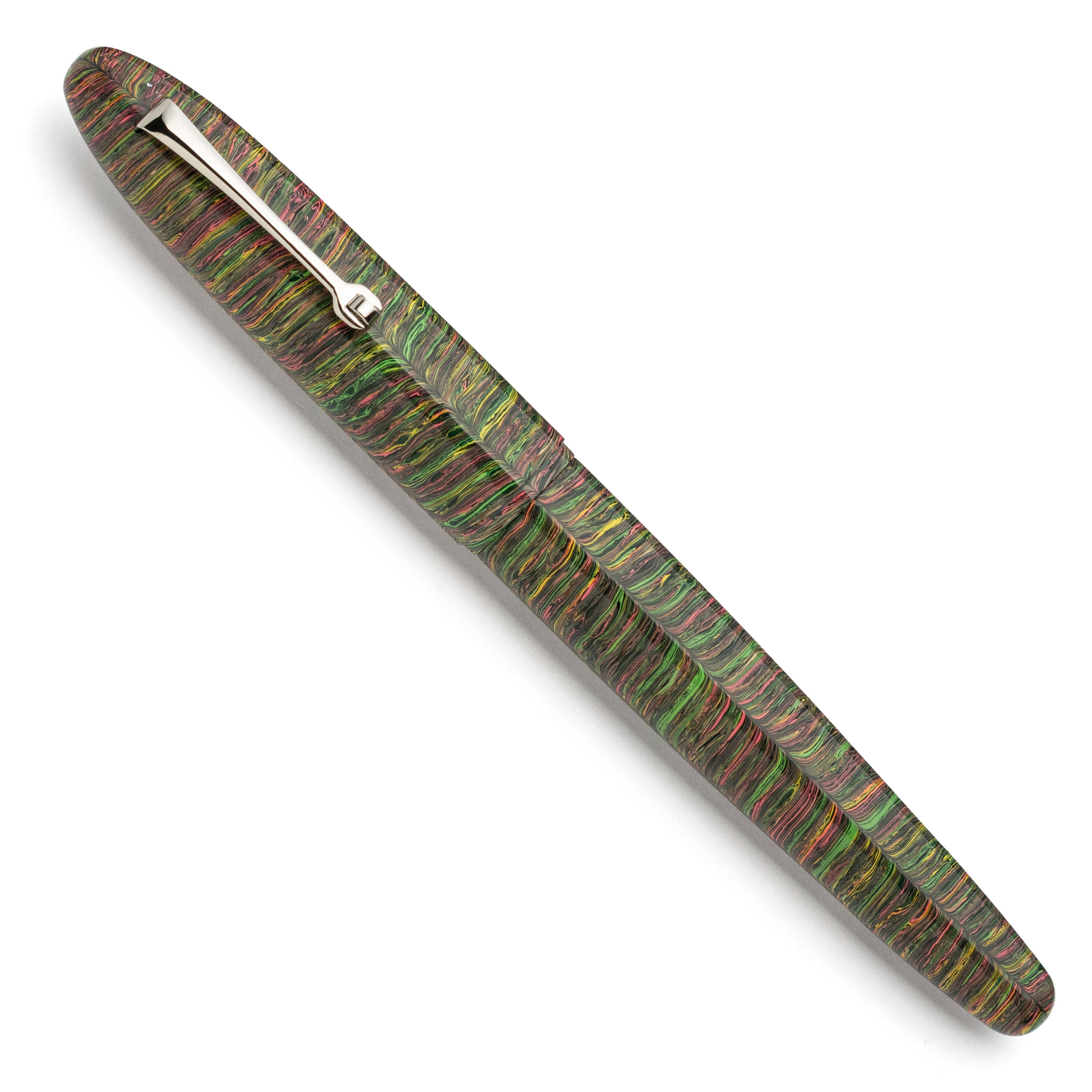 leonardo-officina-italiana-cigar-ebanite-stilografica-foresta-multicolor-argento image 2