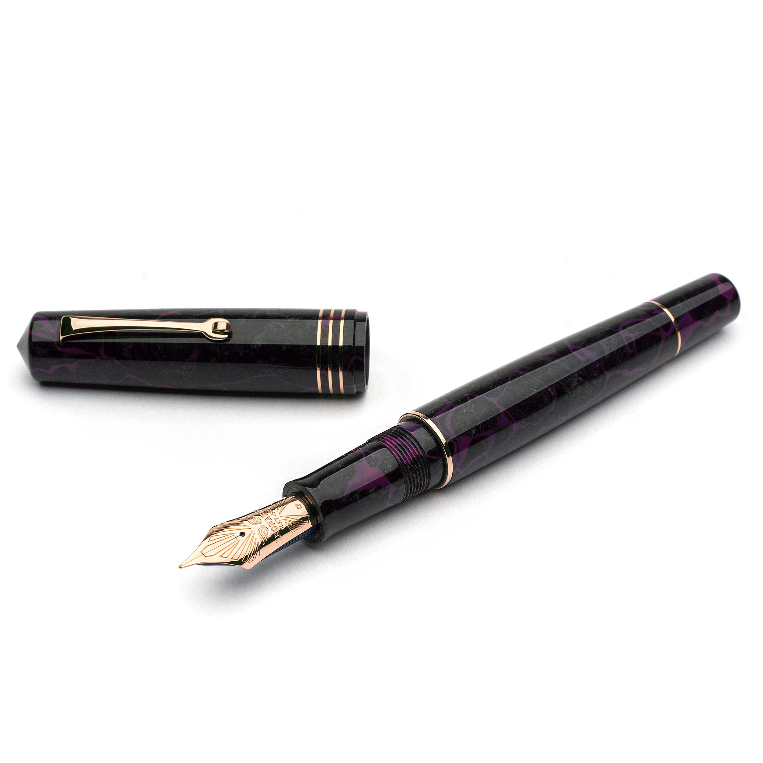 leonardo-officina-italiana-momento-zero-grande-celluloide-viola-grigio-penna-sti image 1