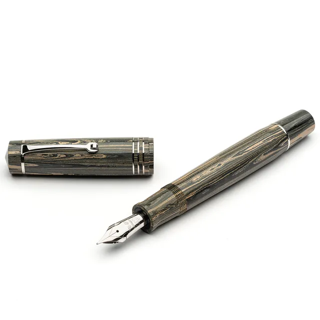 leonardo-officina-italiana-audace-sand-ebanite-penna-stilografica-pennino-oro-la image 1