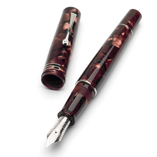 leonardo-officina-italiana-momento-zero-grande-rosso-scarlatto-celluloide-stilog image 1