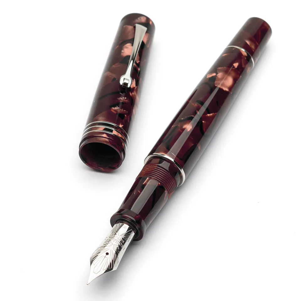 leonardo-officina-italiana-momento-zero-grande-rosso-scarlatto-celluloide-stilog image 1