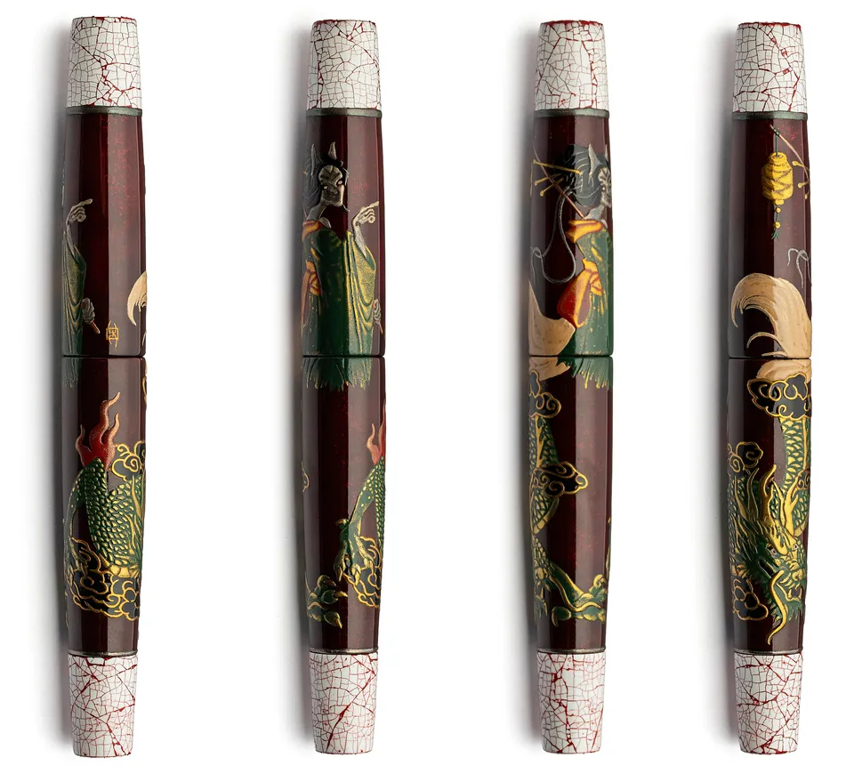 leonardo-officina-italiana-essenza-inari-okami-e-drago-taka-maki-e-penna-stilogr image 1