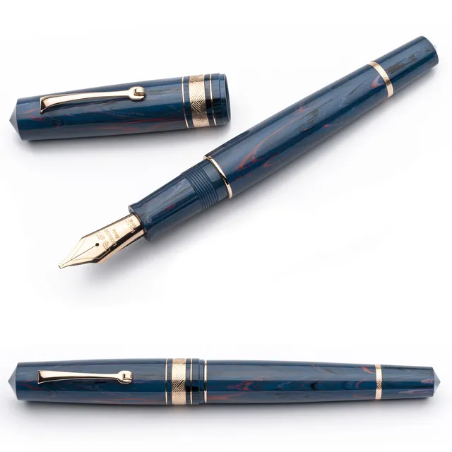leonardo-officina-italiana-audace-ercolano-ebanite-oro-rosa-8-oro-14kt-penna-sti image 1