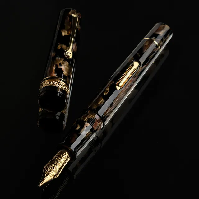 leonardo-officina-italiana-gioiellino-marrone-vintage-mazzucchelli-1849-stilogra image 1
