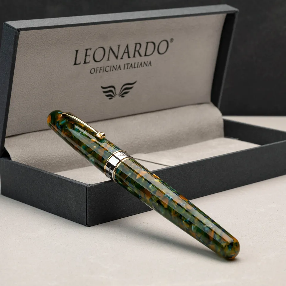 leonardo-officina-italiana-virtuosa-girasole-stilografica-pennino-acciaio-uso-qu image 1