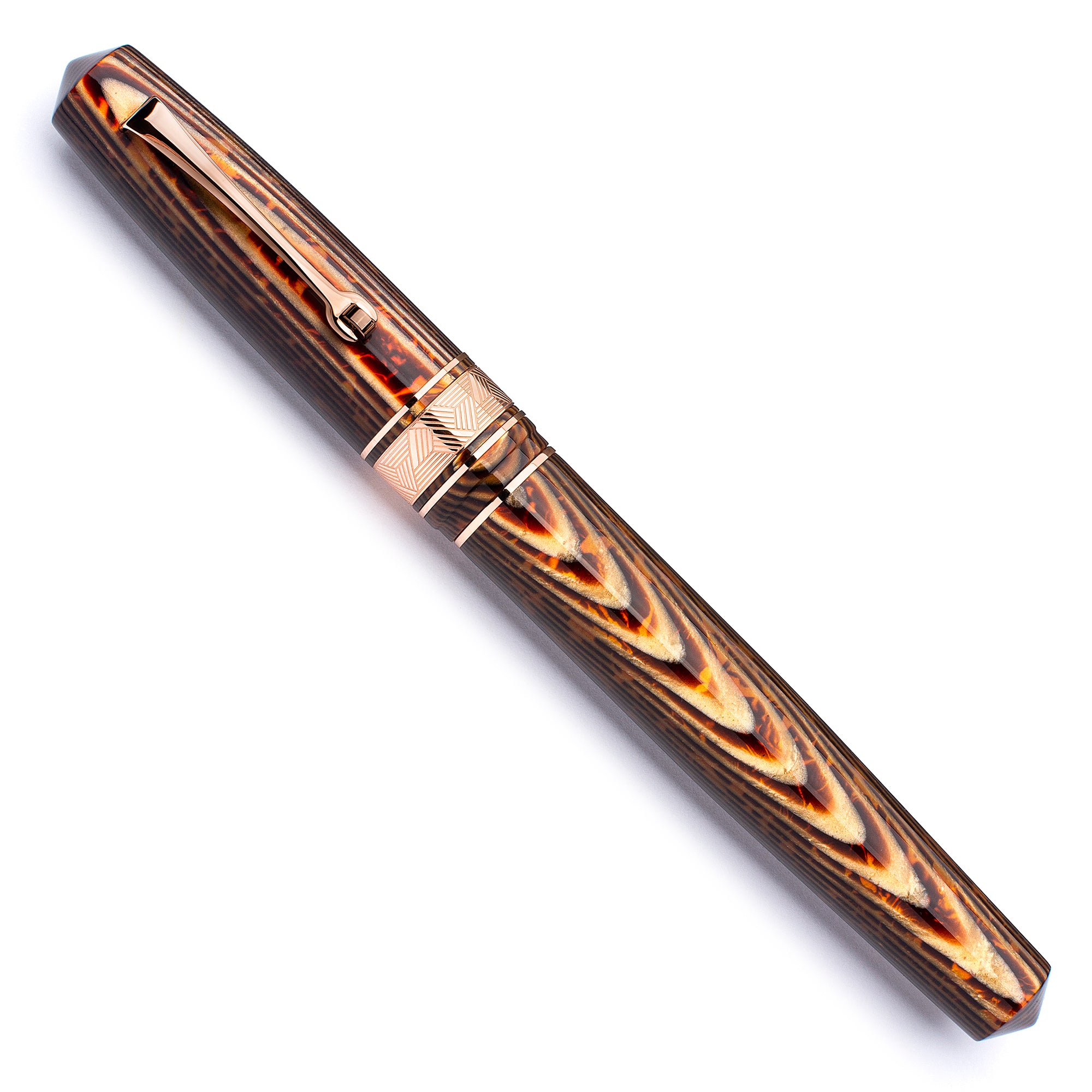 leonardo-officina-italiana-momento-zero-arco-bronzo-celluloide-penna-stilografic image 2