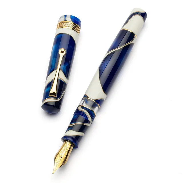 leonardo-officina-italiana-momento-magico-onda-blu-penna-stilografica image 1