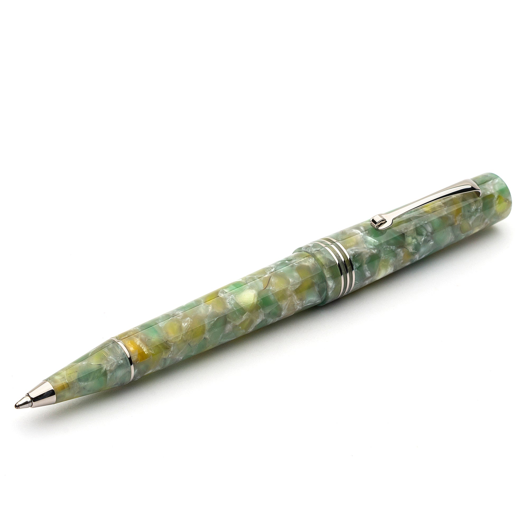 leonardo-officina-italiana-momento-zero-jade-penna-a-sfera-verde-giada-finiture- image 2