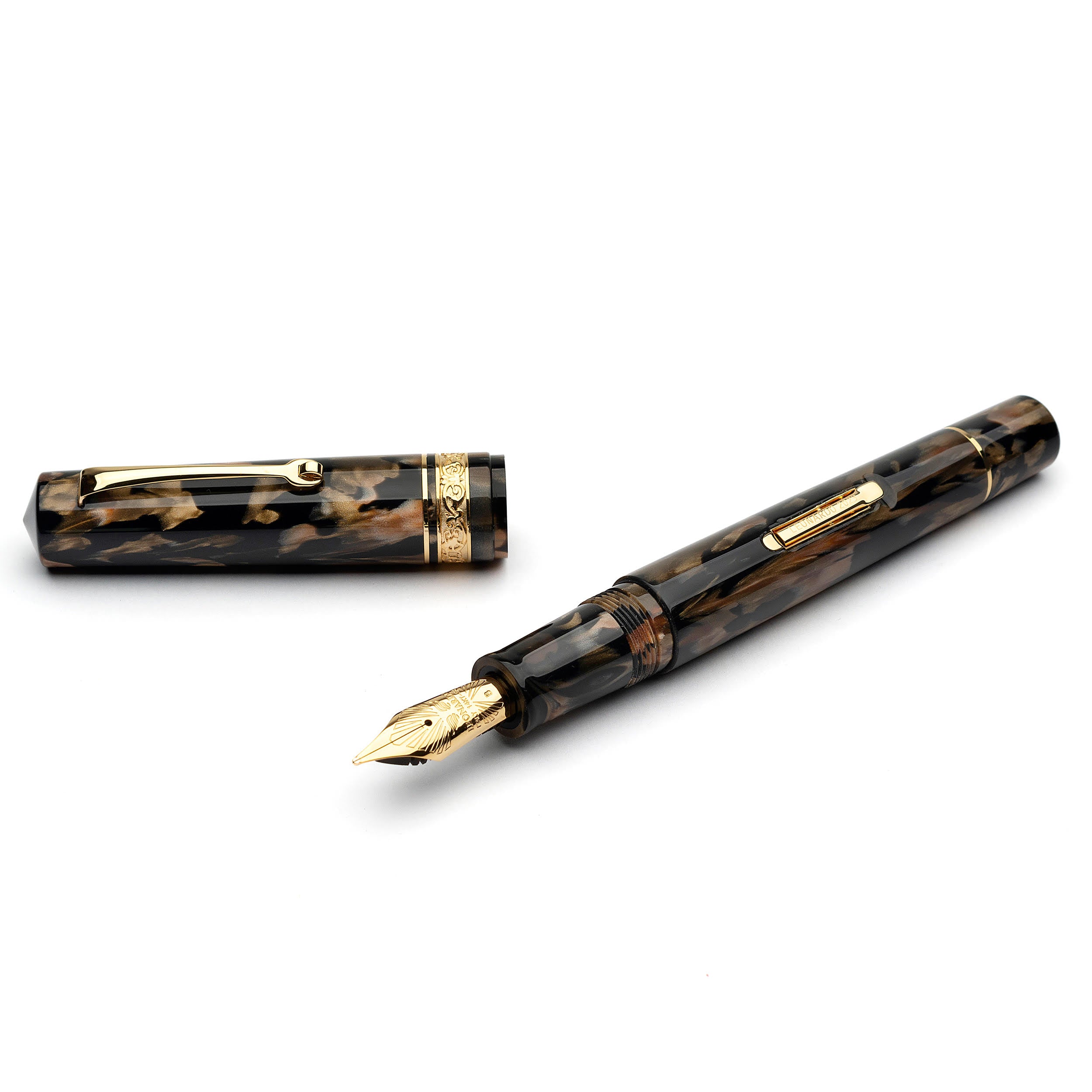 leonardo-officina-italiana-gioiellino-marrone-vintage-mazzucchelli-1849-stilogra image 2