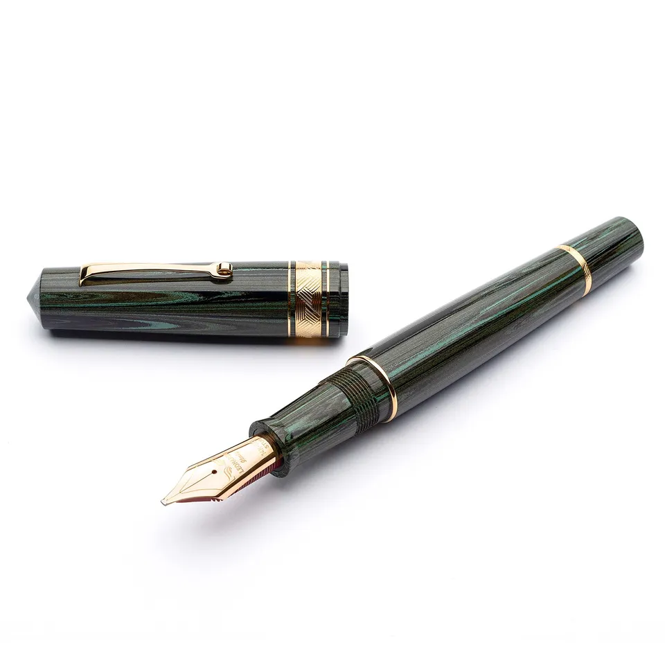 leonardo-officina-italiana-momento-zero-grande-mzg-verde-foresta-ebanite-stilogr image 1