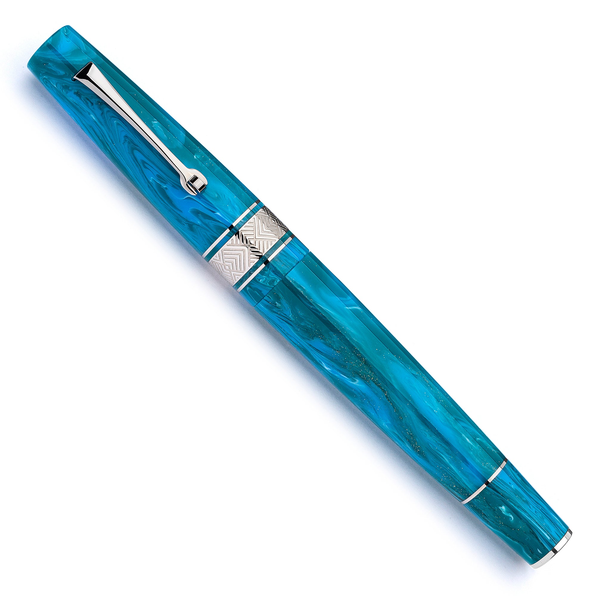 leonardo-officina-italiana-momento-zero-star-light-blue-argento-penna-stilografi image 3