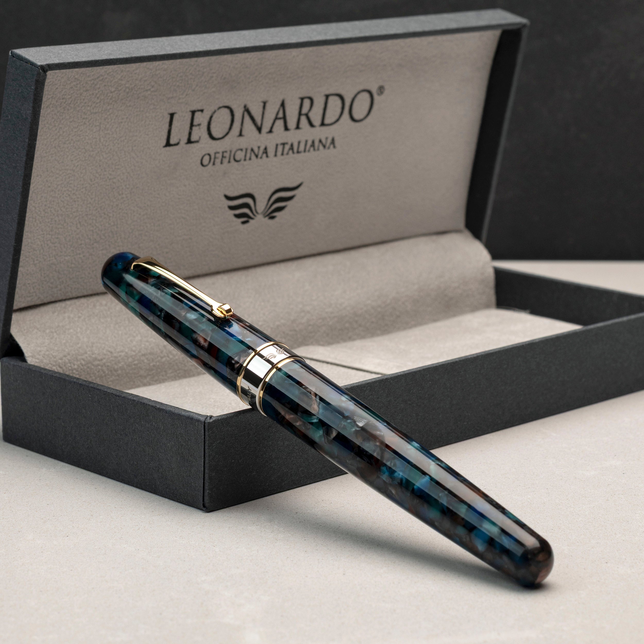leonardo-officina-italiana-virtuosa-murano-stilografica-pennino-acciaio image 1