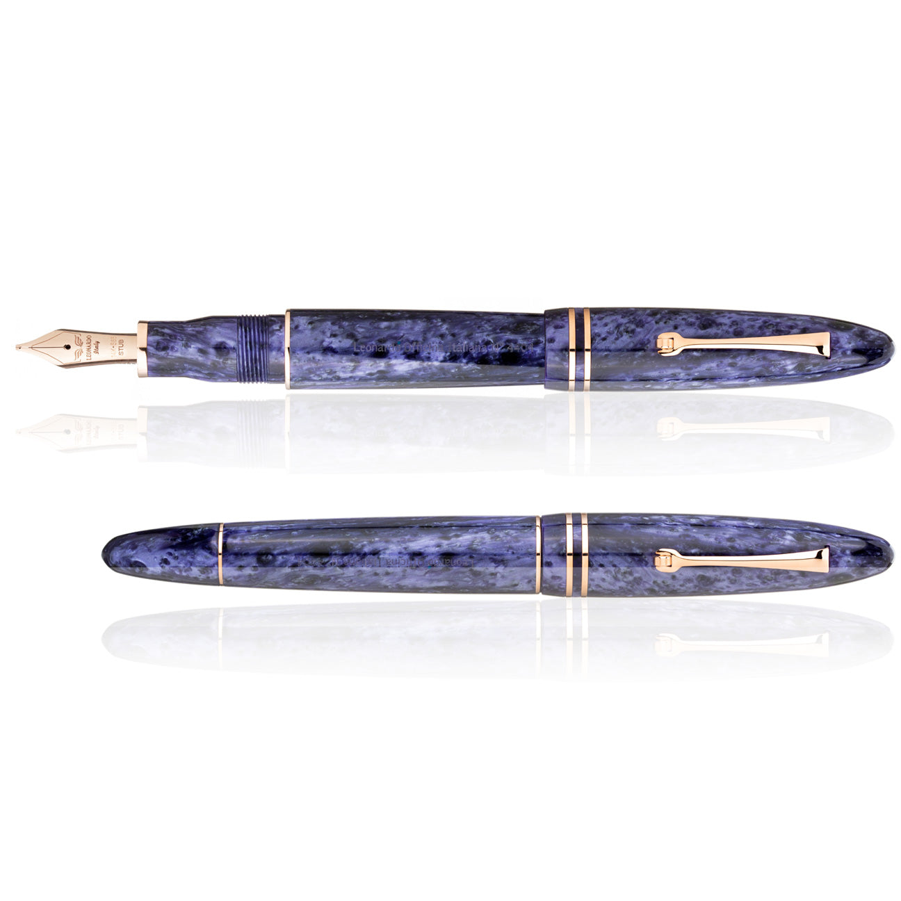 leonardo-officina-italiana-furore-grande-viola-oro-rosa-penna-stilografica-penni image 1