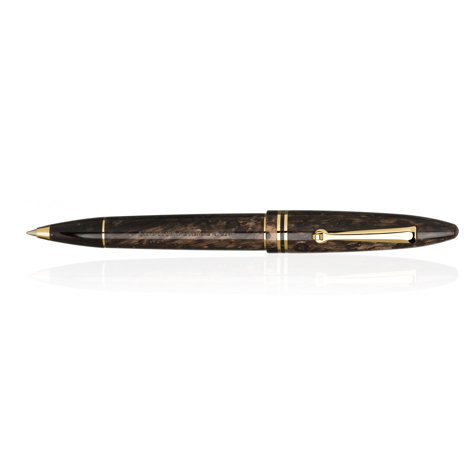 leonardo-officina-italiana-furore-bronzo-penna-a-sfera-cartuccia-converter image 1