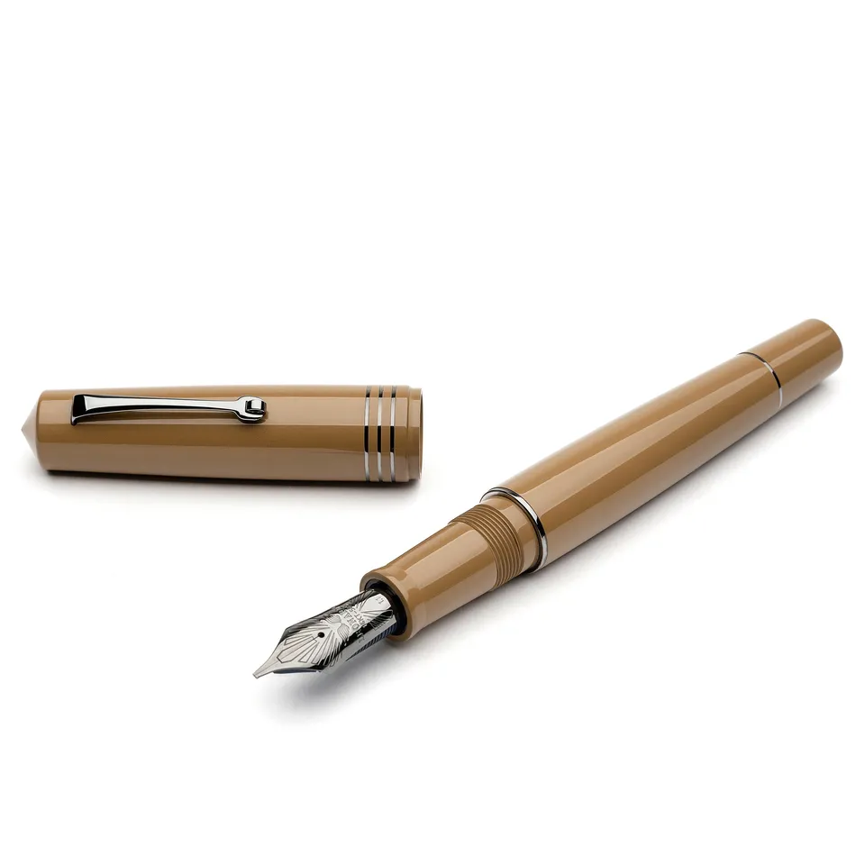 leonardo-officina-italiana-momento-zero-grande-mzg-mostarda-ebanite-pennino-oro- image 1