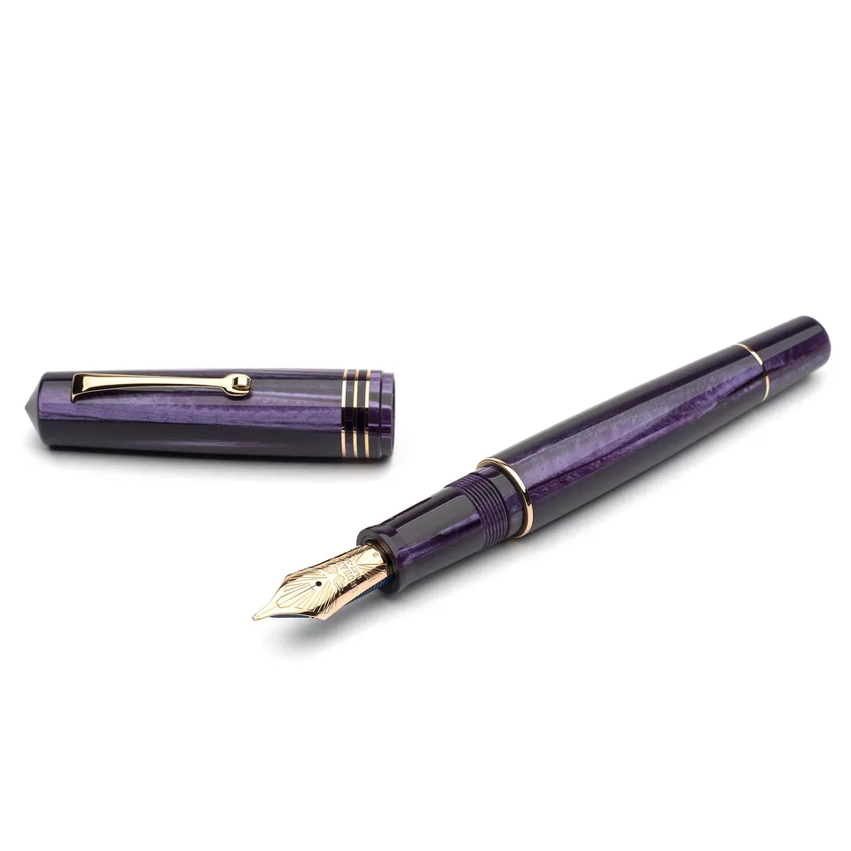 leonardo-officina-italiana-momento-zero-grande-purple-celluloid-penna-stilografi image 1
