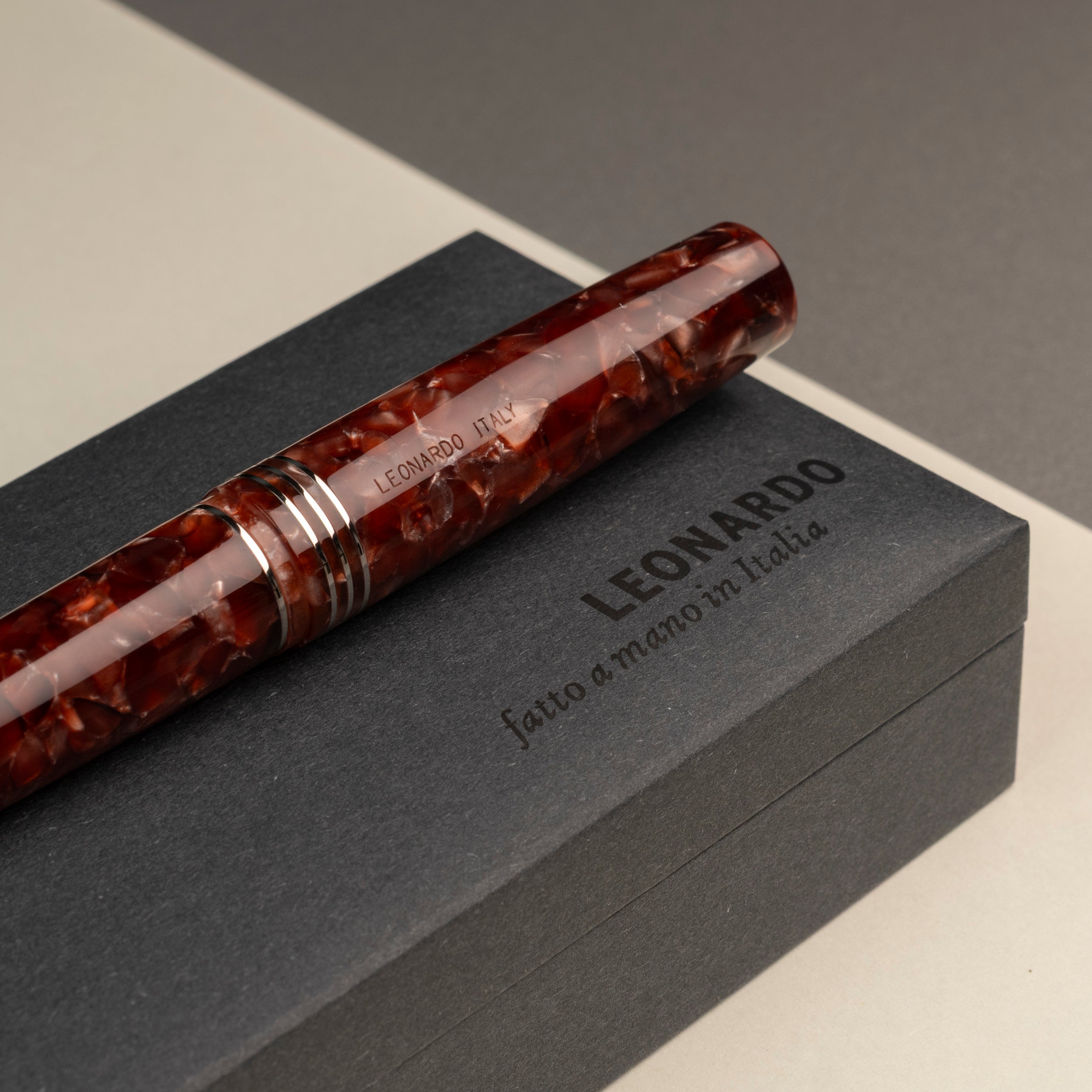 leonardo-officina-italiana-momento-zero-grande-2-0-cannella-stilografica-acciaio image 6