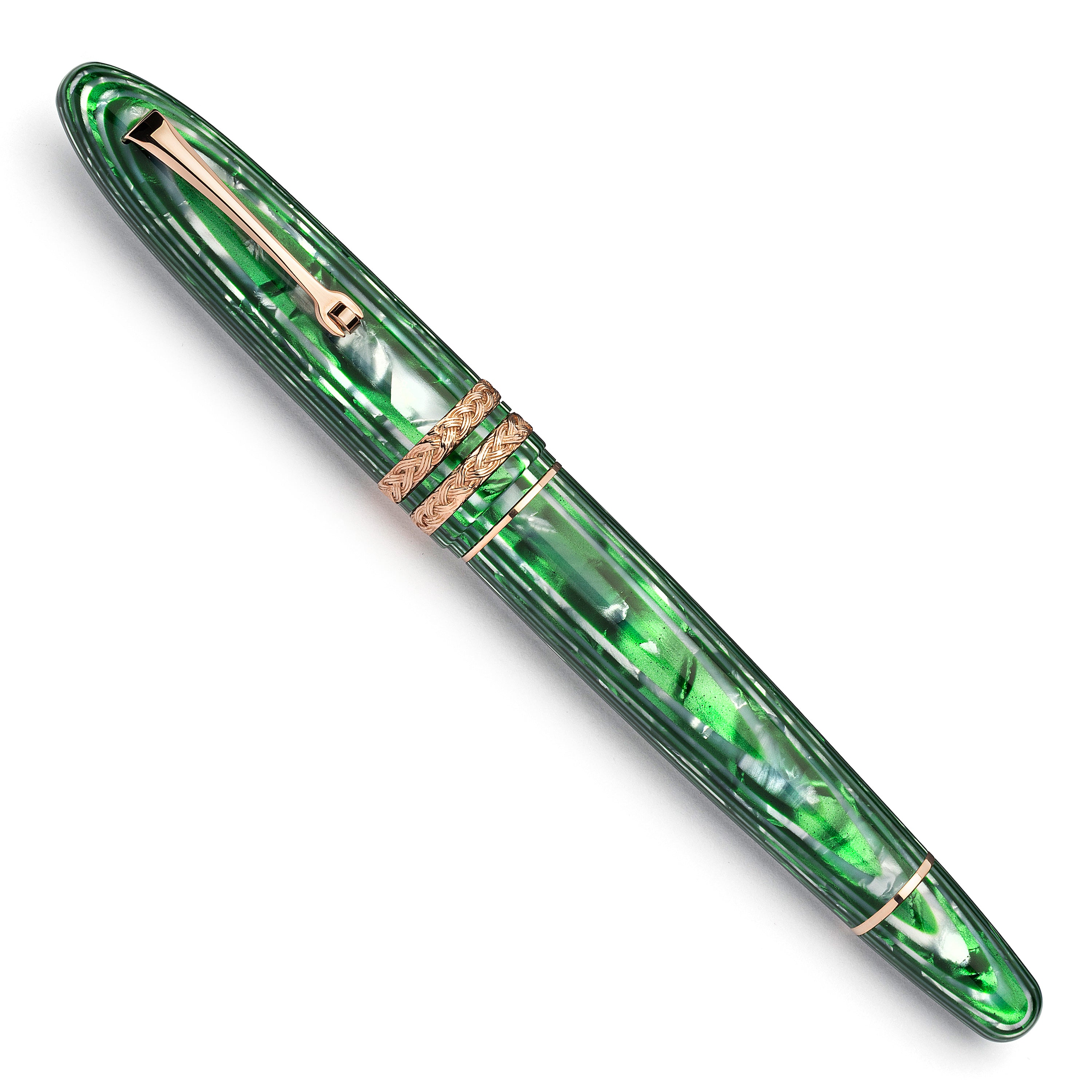 leonardo-officina-italiana-sigaro-leonarco-verde-stilografica-celluloide-pennino image 4