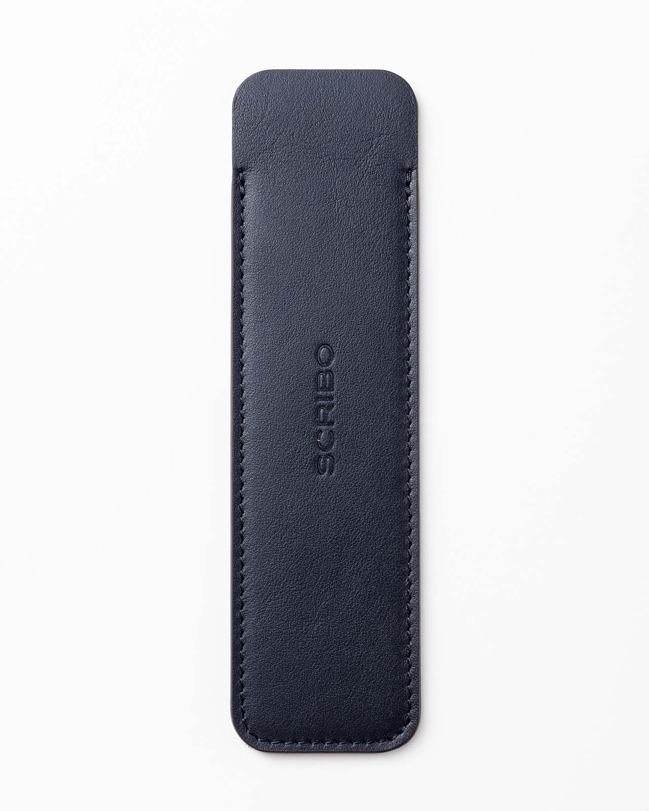 scribo-astuccio-pochette-in-pelle-blu-cosmico-porta-penne image 1